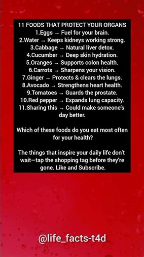 11 foods that protect your organ#shorts