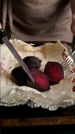 Oven-roasted red beets