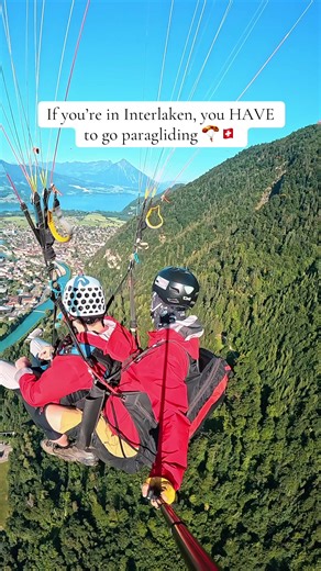 Interlaken is famous for epic paragliding adventures—glide over the Alps, take in insane views, and experience the ultimate thrill. A must-do if you’re visiting Switzerland! #paragliding #travel #switzerland #outdoors