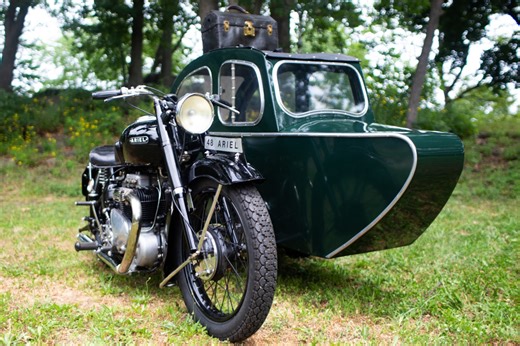 1948 Ariel Square Four w/Watsonian Enclosed Sidecar
