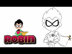 How to Draw Robin from Teen Titans Go! ⚡ Easy Step-by-Step