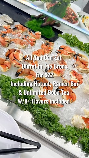 Food | Travel | Lifestyle | Deals 👠🇩🇴 on Instagram: "All You Can Eat Buffet in The Bronx @umibuffetbronx For $22 Including Hotpot, Ramen Bar & Unlimited Boba Tea W/8+ Flavors included Lunch $21.99 Dinner $33.99 Weekend $33.99 ALL DAY 📍961 E 174th St Ste 66, Bronx, NY 10460 (Inside the plaza-old pathmark) IYKYK #ayce #allyoucaneat #allyoucandrink #bobatea #Shrimps #seafood #bronx"