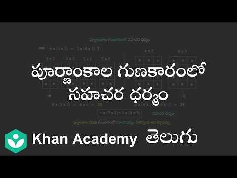 Associative property of multiplication (Telugu)| Whole Numbers | 6th Class | Maths | Khan Academy