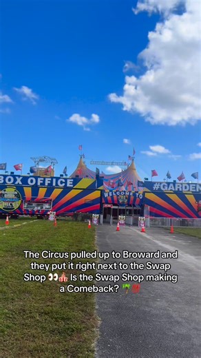 Junior on Instagram: "The Circus is next to the Swap Shop in Broward. Is the Swap Shop making a comeback? 👀🎪 📍The Garden Bros Circus • Fort Lauderdale Swap Shop • November 20-23 Follow @Juniorthedirector NEW Page 📈🌴 . . . Follow @juniorthedirector for more . . #humor #funny #reaction #viral #explore #trending #comedy #fyp #fypシ #foryou #broward #browardcounty #interview #southflorida"