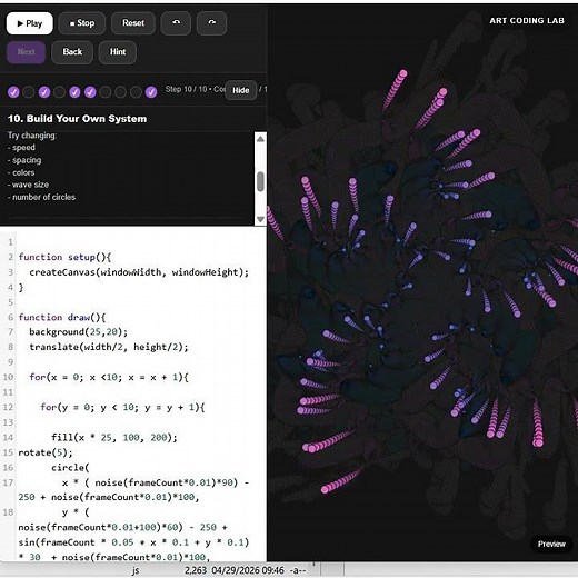 Learn creative coding with Art Coding Lab