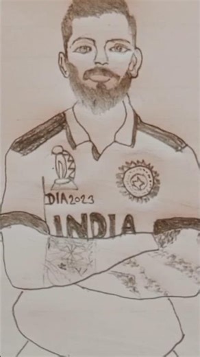 Virat Kohli and painting 🖌️🎨 #drawing #art #sketch shorts #viral