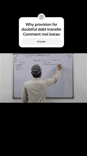 Why provision for doubtful debt transfer 🙄