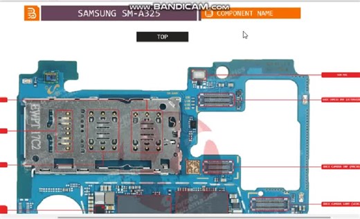 samsung sm-A325 components names and ic numbers