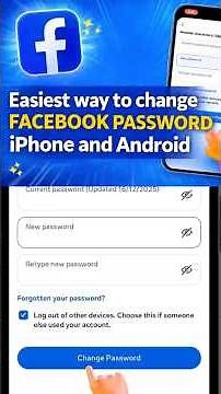 How to Change Facebook Password on Android & iPhone #facebooksecurity #facebookpasswordchange