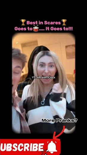 'Someone's behind you' prank on fiancé😂 [@Itschloandmatt]