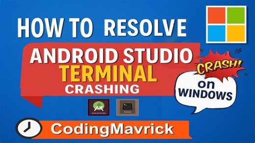 How to Fix Android Studio Terminal Not Opening, Resolve Terminal Crashing on Windows | Shafqat Altaf