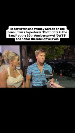 Robert Irwin and Witney Carson on the honor it was to perform “Footprints in the Sand” at the 20th Anniversary of #DWTS and honor the late Steve Irwin | Deadline Hollywood