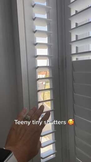 Shutters can come quite small if you need them to be 🥰#shutters #homeimprovement #theshuttertree #blinds #plantationshutters