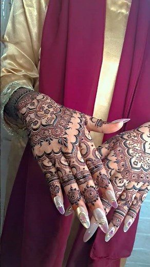Bridal Style Back Hand Mehndi Design 🌸 l Viral Pakistani Back Hand Mehndi Design for Both Hands 😍 |