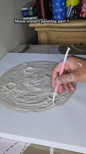 Moon Texture Painting Ideas for Home Decor