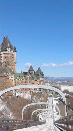 ケベックの丘をそりで滑るアトラクション #カナダ旅行 #ケベック旅行 #バンクーバー生活 #trip #quebec