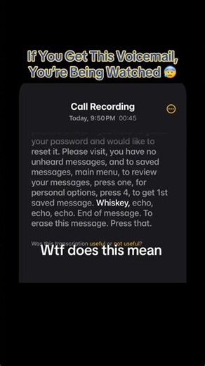 If You Get This Voicemail, You’re Being Watched 😰 #creepy