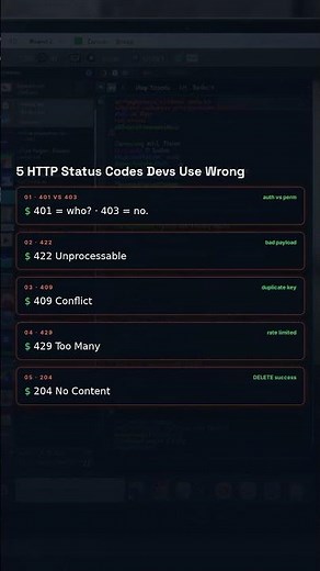 HTTP Status Codes Explained Fast 🔥
