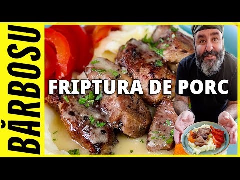 FRIPTURA DE PORC LA CUPTOR CU SOS DE MUSTAR SI HREAN