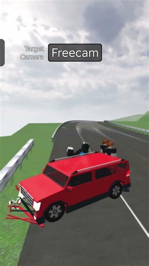 Car driving off cliff meme #roblox #funny #carcrash #pluh