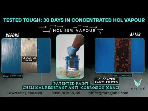 HCL Vapor Test: 30 Days Later… See What Happened [Chemical Resistant Anti-Corrosion Paint]