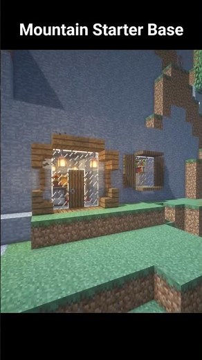 Easy Mountain Starter Base 🏔️🏡 | Minecraft #mctutorial #minecraftbuilding #shortsminecraft
