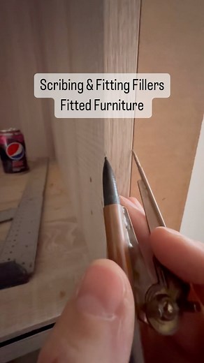 43K views · 82 reactions | Scribing & Fitting Fillers - Fitted Furniture #howto #how #scribe #joiner #joineryuk #joinery #lymm #cheshire #fittedwardrobes #fittedfurniture #interior #friday #newpost #save #diy #tutorial #friday13th #workshop #woodwork #bespoke #madetomeasure | Lymm Fitted Furniture | Facebook