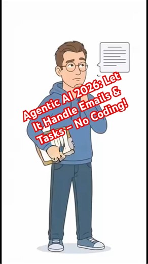 AGENTIC AI 2026: Let It Handle Emails & Tasks – No Coding!💻🧑‍💻🔥#shorts