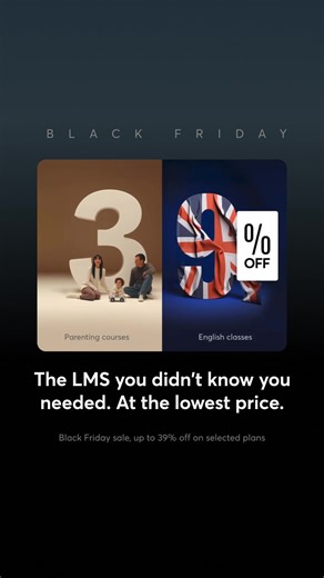 Every business. Every big idea. The LearnWorlds LMS is where it gets built. Early bird Black Friday live. Save up to 39% now. | LearnWorlds | Facebook