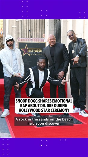 23K views · 134 reactions | Watch Snoop Dogg rap for Dr. Dre in honor of his Hollywood Walk of Fame ceremony. | Yahoo Entertainment | Facebook