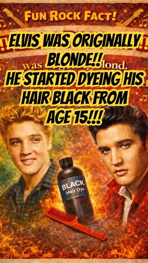 ‼️Elvis Presley‼️was originally blonde. He started dyeing his hair black at 15 years old! #facts