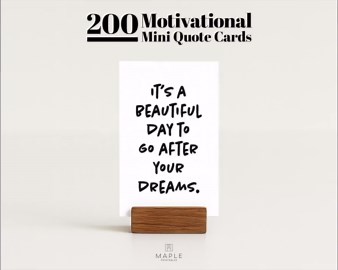 200 Motivational Mini Quote Cards: Office Desk Inspiration, Team Encouragement Cards, Positive Affirmations for Vision Board (printable PDF) - Etsy Canada