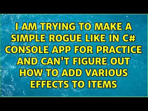 I am trying to make a simple rogue like in c# console app for practice and can't figure out how...