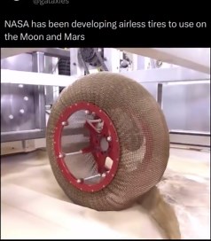 NASA has been developing airless tires for the Moon and Mars