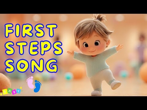 Tiny Footsteps 👣 | First Steps Song for Babies | Gentle Toddler Learning Song