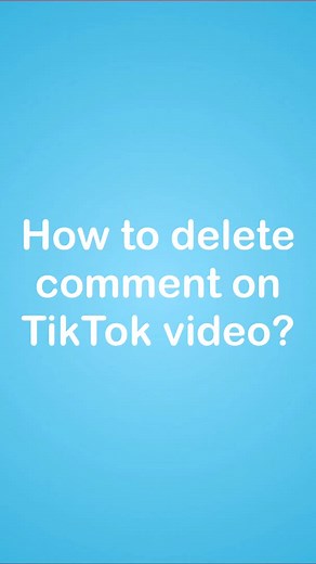 Delete Comment on Video #tiktok #tiktokcomments #tiktokcomment #deletecomment #tiktokdeletecomment #howtotiktok #tiktoktips #tiktoktutorial #techation