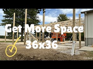 36x36 Pole Barn gets an upgrade - - on this post frame addition.