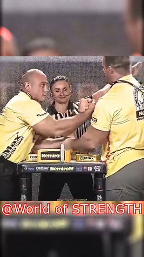 Denis Cyplenkov Sends Opponent Flying #trending #armwrestling #biceps | World of Strength