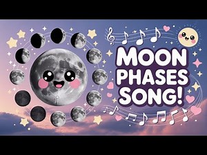 🌙 Moon Phases Song for Kids — From New Moon to Full Moon!