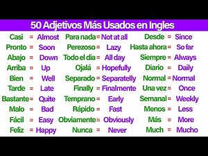 50 Adverbios Más Utilizados En Inglés Y Español Con Ejemplos