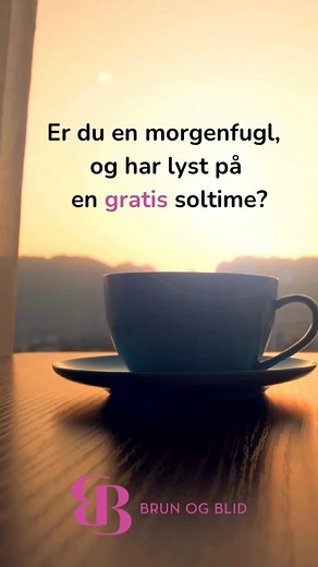 Er du en morgenfugl, og har lyst på en gratis soltime? Denne uken får alle som soler seg på Landås, Bjørnsonsgate eller Helleveien en gratis soltime i appen, om de soler seg mellom kl.06-07.30. Kupongen blir automatisk lagt inn i appen ila 24 timer etter endt soltime. #brunogblidbergen #brunogblid #gratissol #solarium #solariumbergen | Brun og blid