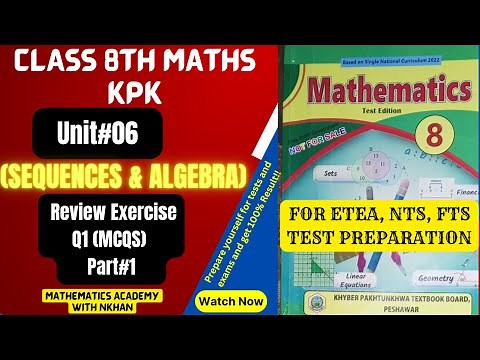 Review Exercise Unit 6 Class 8 Maths| KPK Textbook board