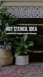 Make your fireplace dreamy and decorated by painting it will Royal Design Studio Stencils! Check out this red-hot tutorial to see why everyone loves this easy and affordable DIY decorating idea… Shop stencils & supplies here: www.royaldesignstudio.com | Royal Design Studio Stencils/Modello Designs