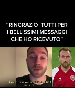 1.1K views · 17 reactions | ⚽️CHRISTIAN ERISKEN MESSAGGIO AI TIFOSI⚽️ Il giocatore danese che ha visto “la morte negli occhi” ha inviato un messaggio a tutti i suoi tifosi ed ha ringraziato chi gli ha salvato la vita. In bocca al lupo ragazzo, e torna presto!!! | Imperium ROOM | Facebook