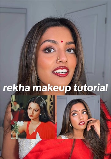 Bold Red Lip Makeup Tutorial Inspired by Rekha
