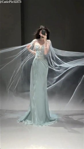 Ethereal Mint Green Evening Gown ✨️ #gown #ootdguide #styling #fashion #outfitideas #ootd #shorts