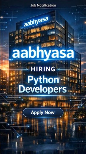 Aabhyasa Python Developer Jobs for Freshers | Cloud Upskill Job Alert | #cloudupskill #education