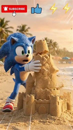 Sonic vs Shadow: The Sandcastle Showdown! 🏖️⚡