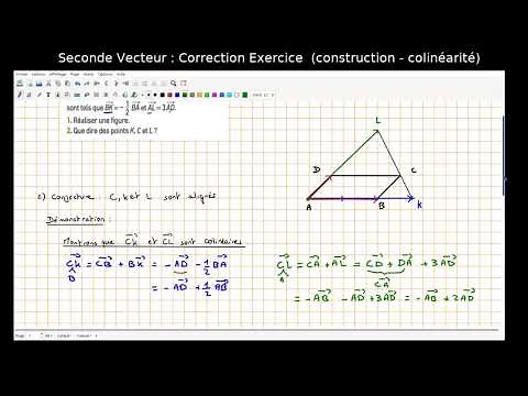 Seconde Vecteurs (Exercice Corrigé construction et colinéarité)