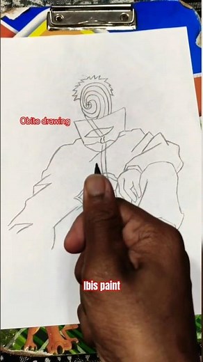 obito drawing transformation 🤯 #anime #drawing #shorts #art